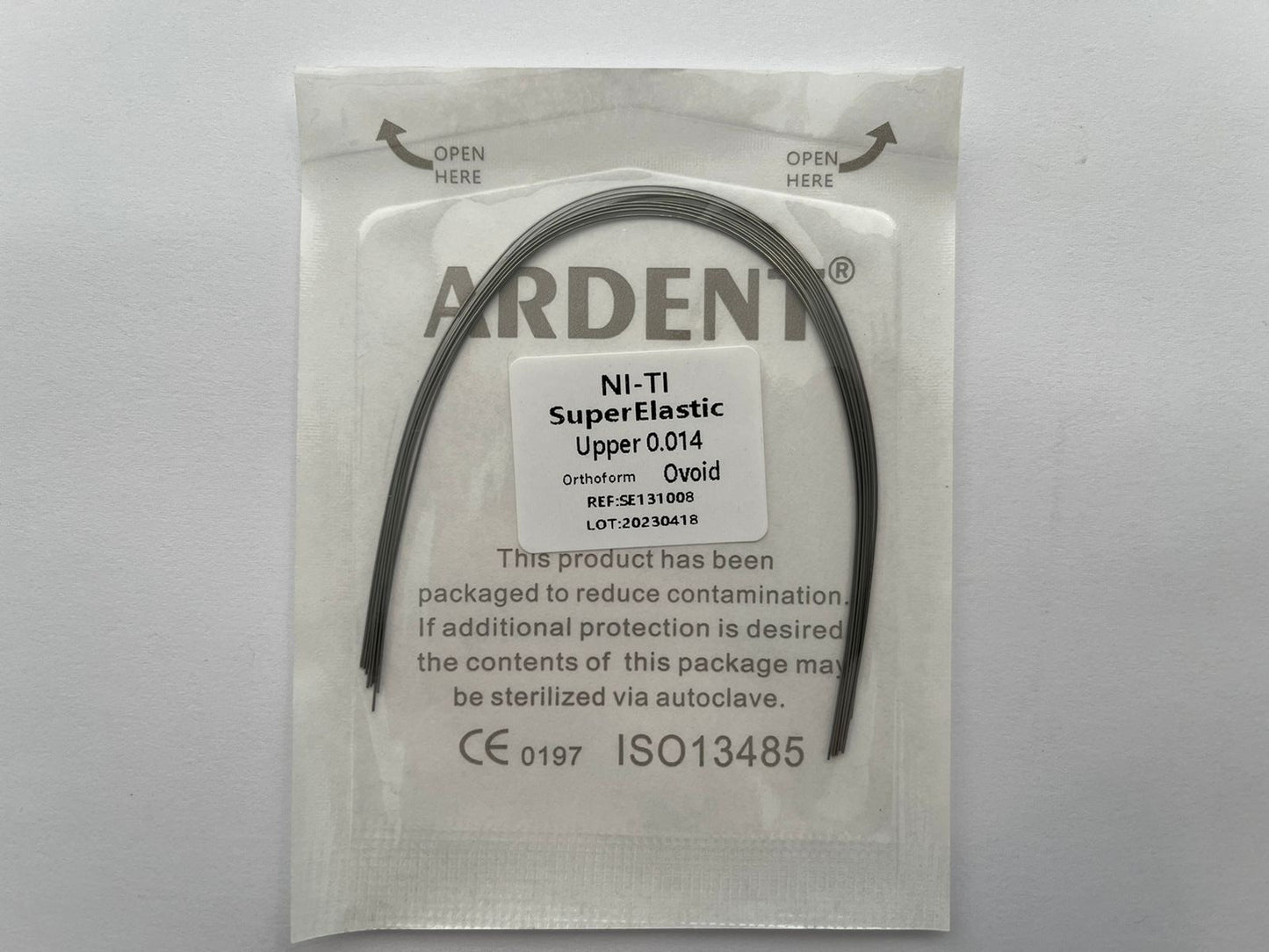 Paquete arcos niti con 10 arcos Ardent .014 superior