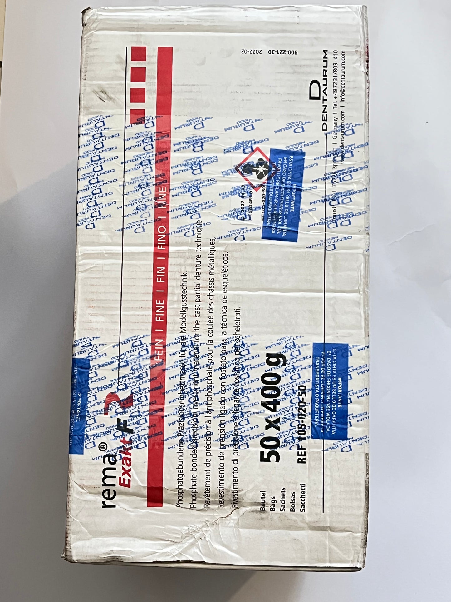 Caja RemaExackt F revestimiento CrCo con 50 bolsas