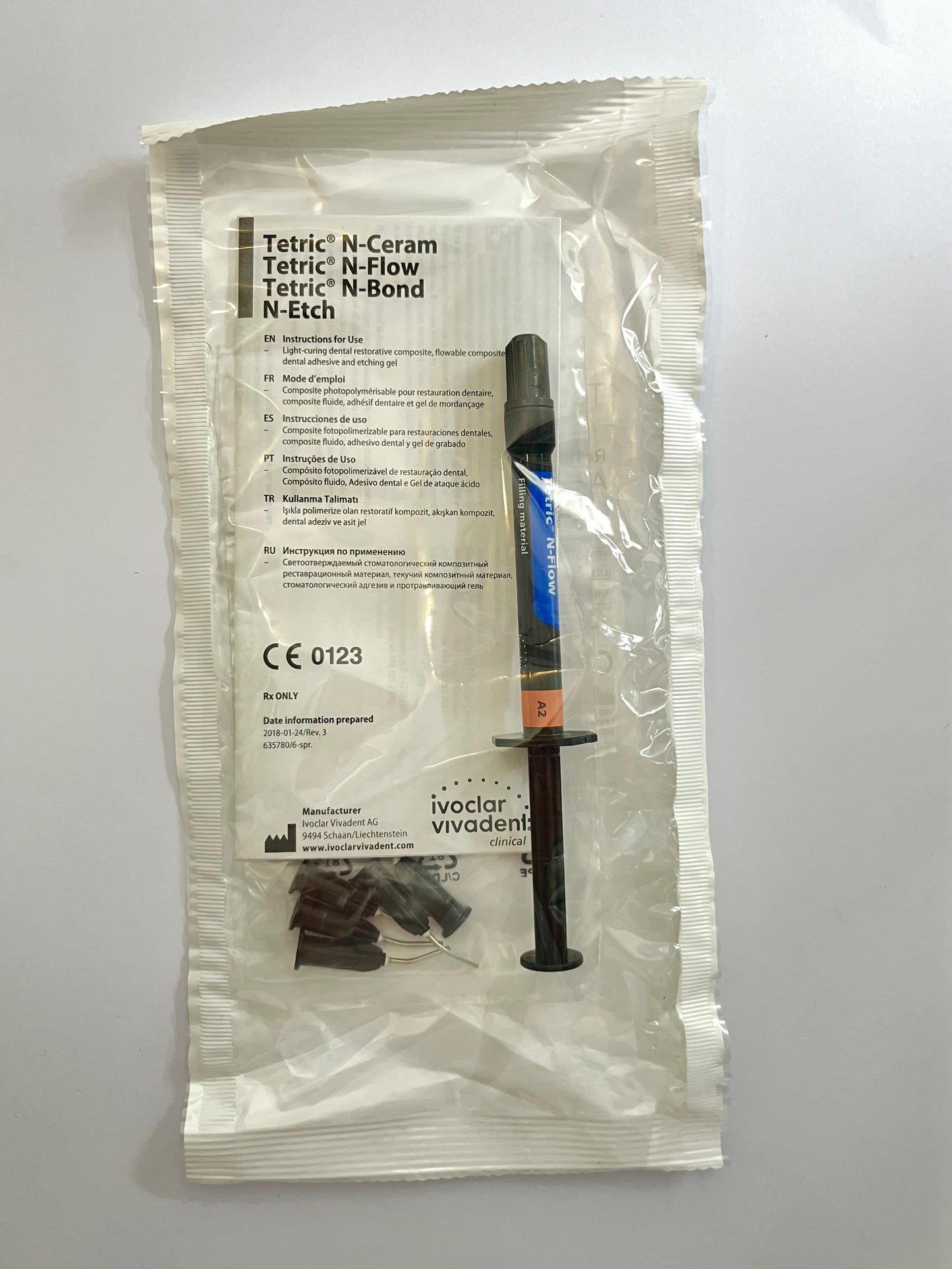 Jeringa resina n-flow fluida 2 gramos color A2