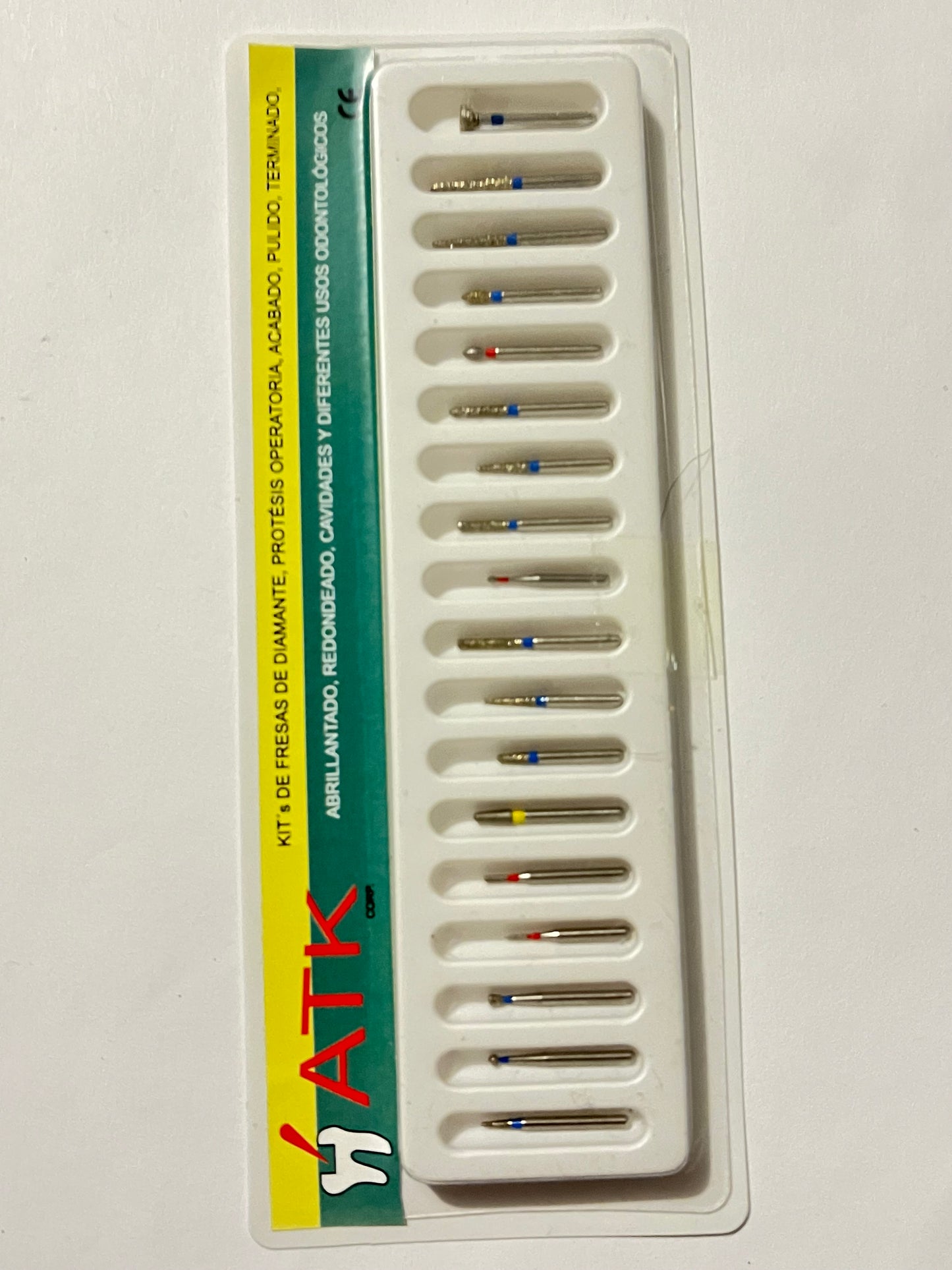 Estuche de fresas de diamante Atk con 18