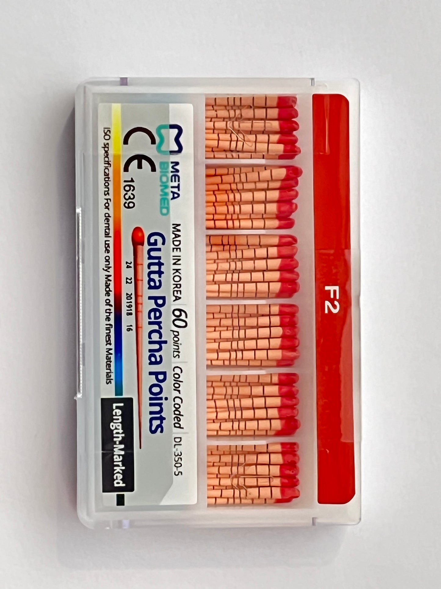 Puntas de Gutta percha F2 META -gutapercha- tipo protaper