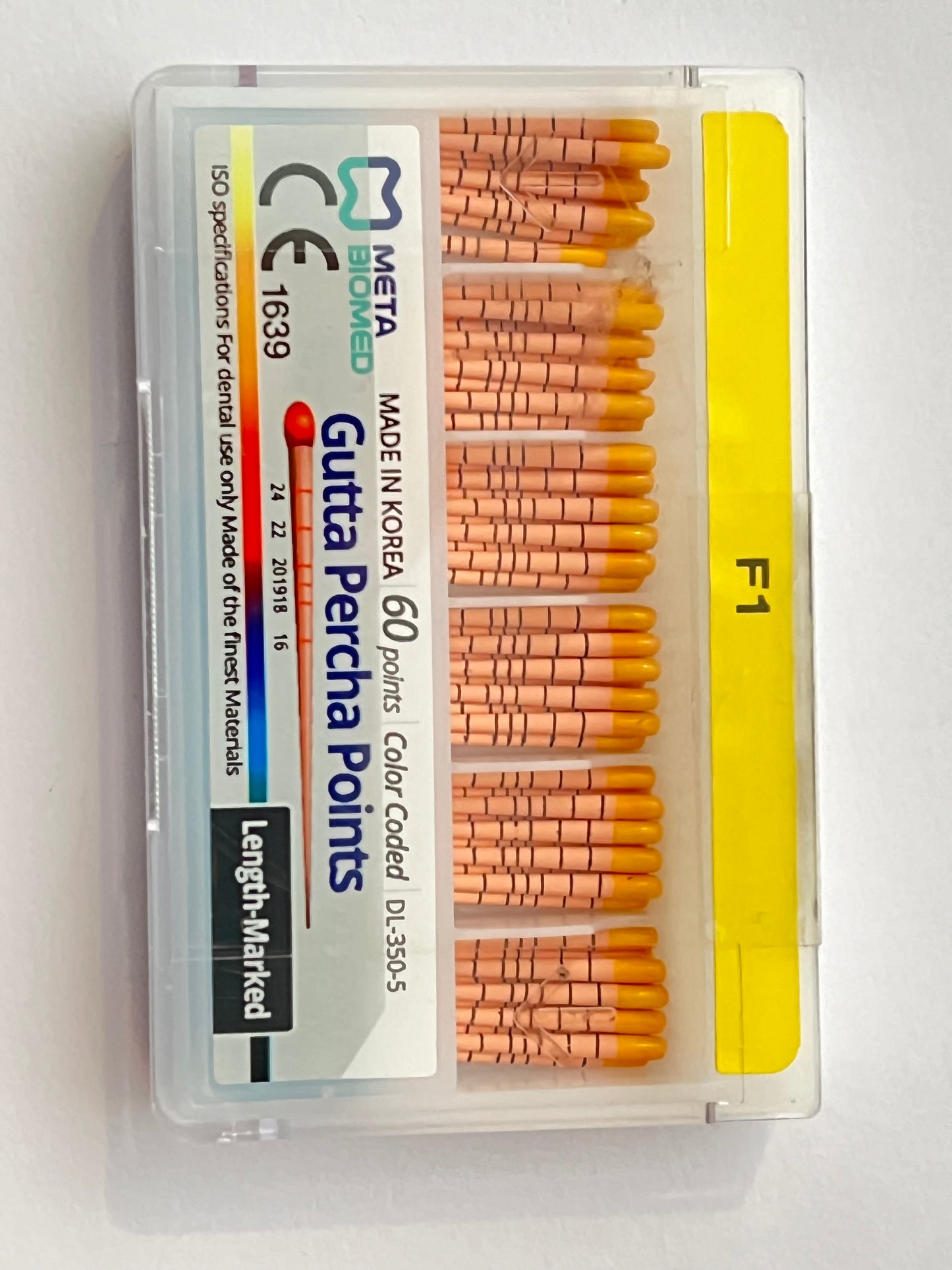 Puntas de Gutta percha F1 META -gutapercha- tipo protaper