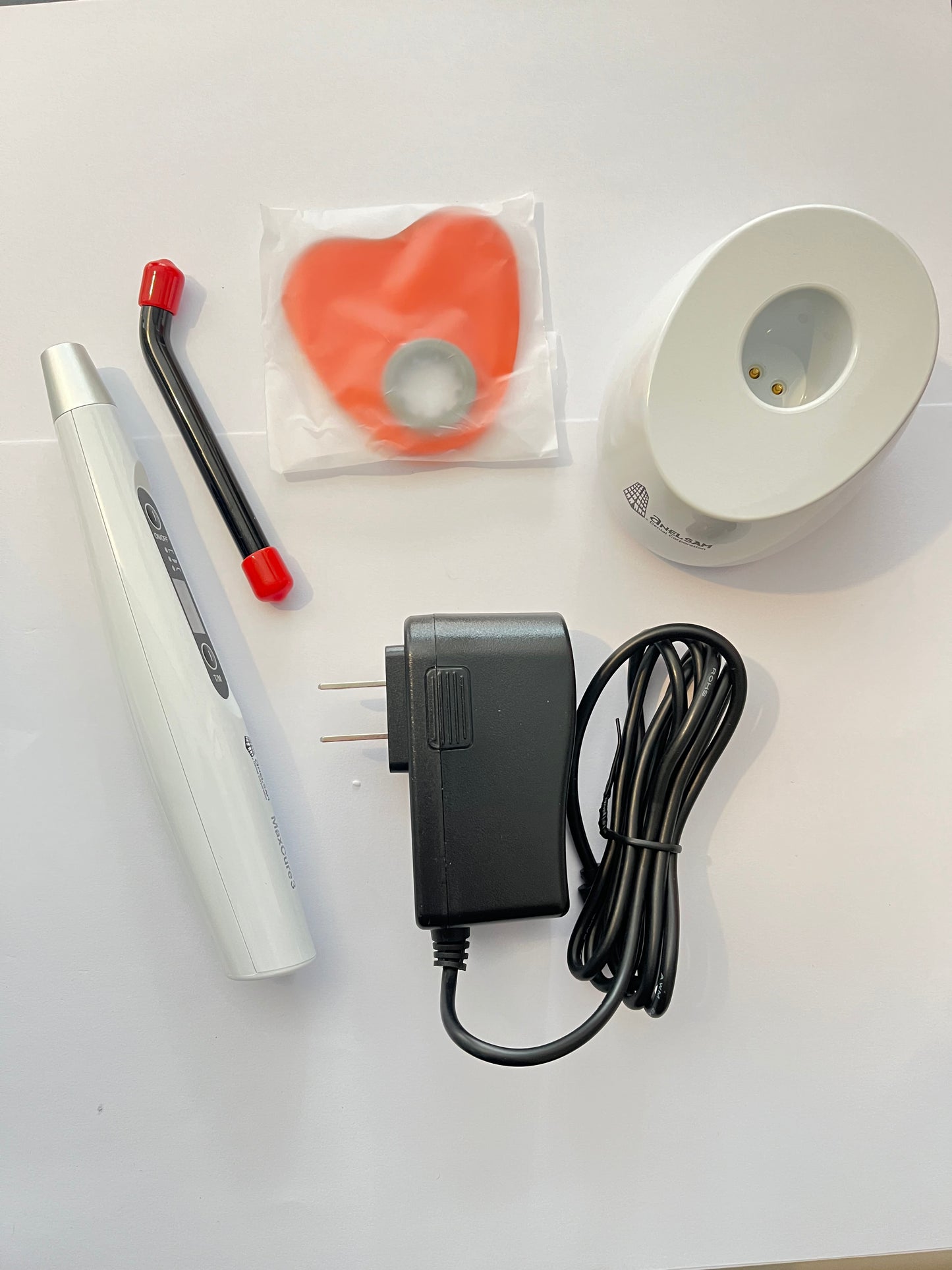 Lampara curing light max cure 3 con base blanca marca anelsam (3 meses garantía)