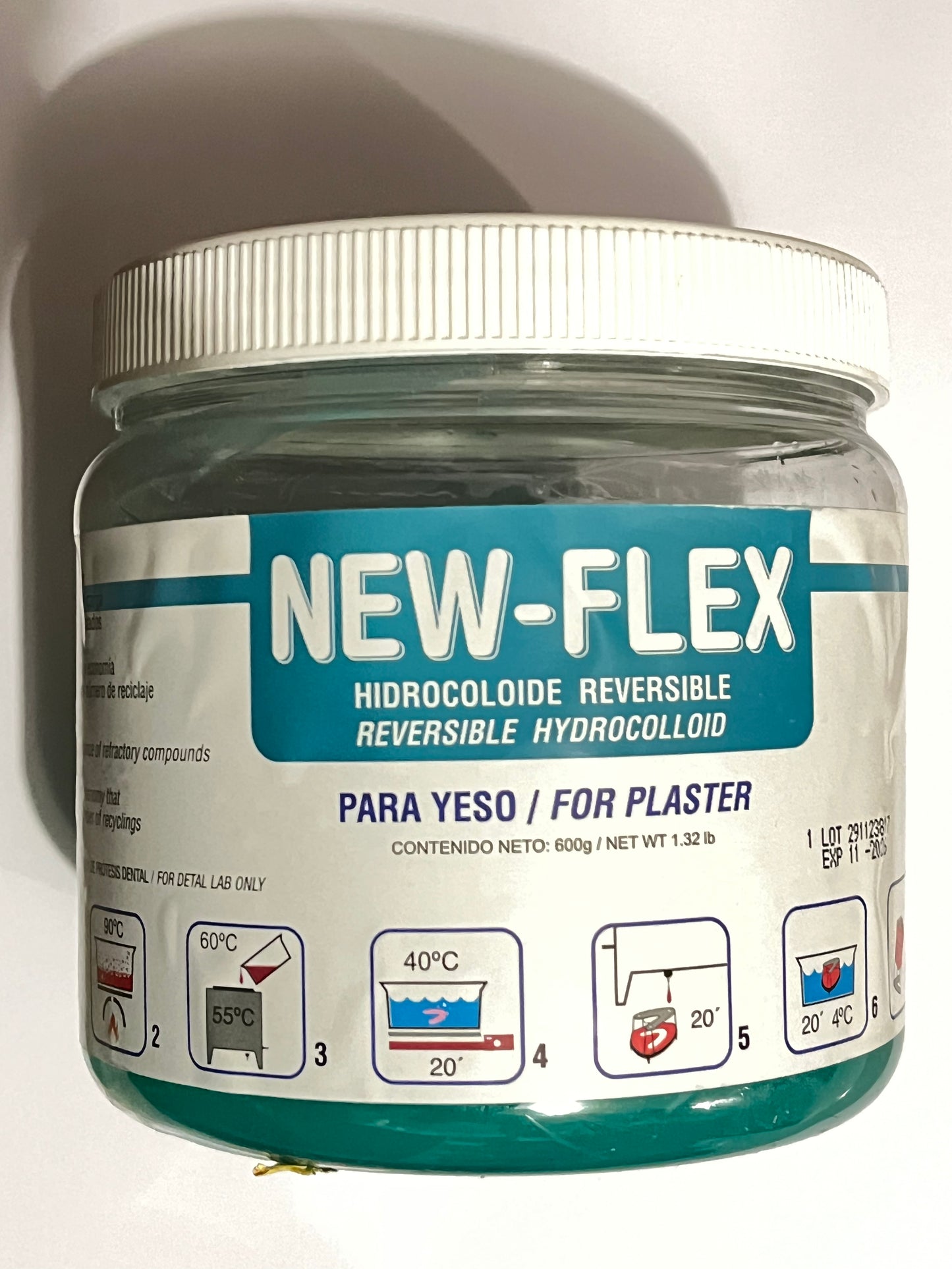 Agar New flex verde 500 gramos Duplicador de yeso