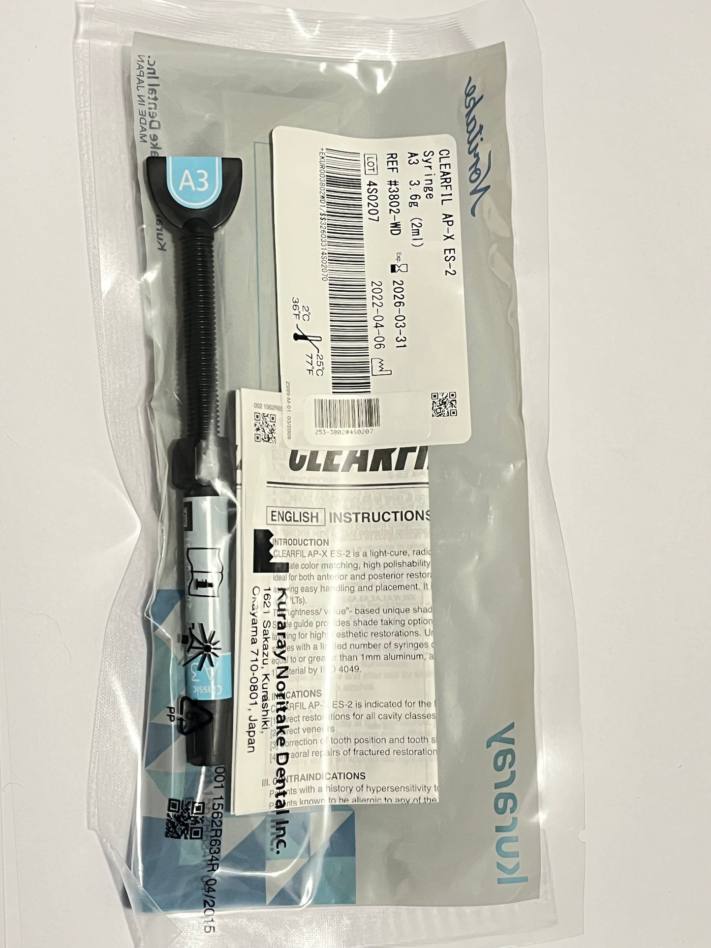 Jeringa resina clearfil ap-x es-2