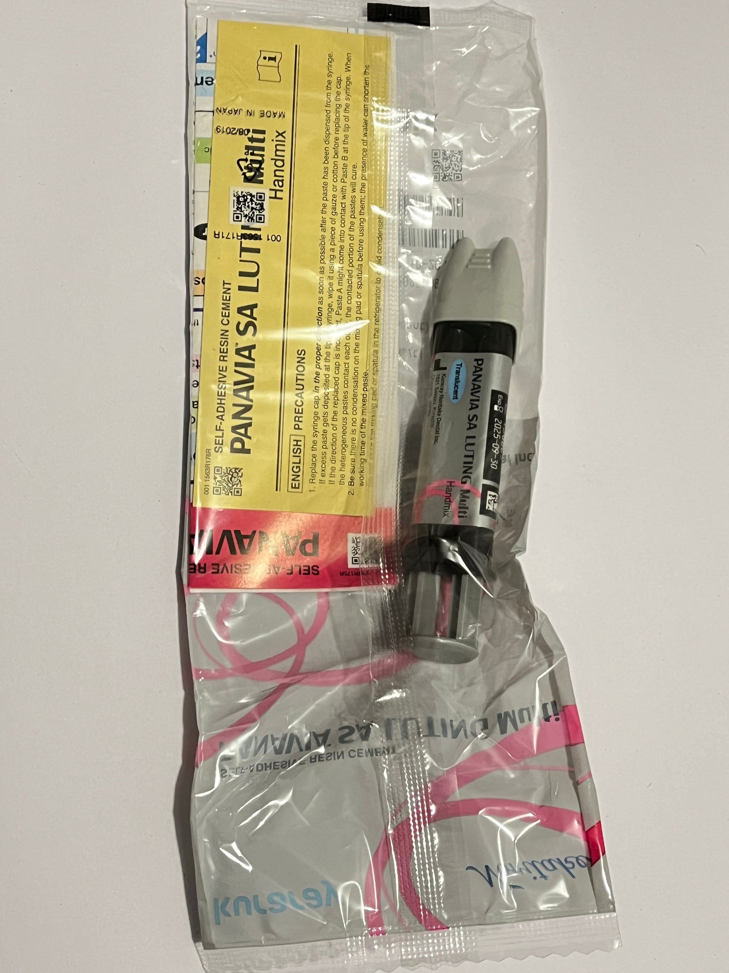 Cemento de resina autoadhesivo dual Panavia sa luting multi handmix minipack translucido 2.2 gr 2ml