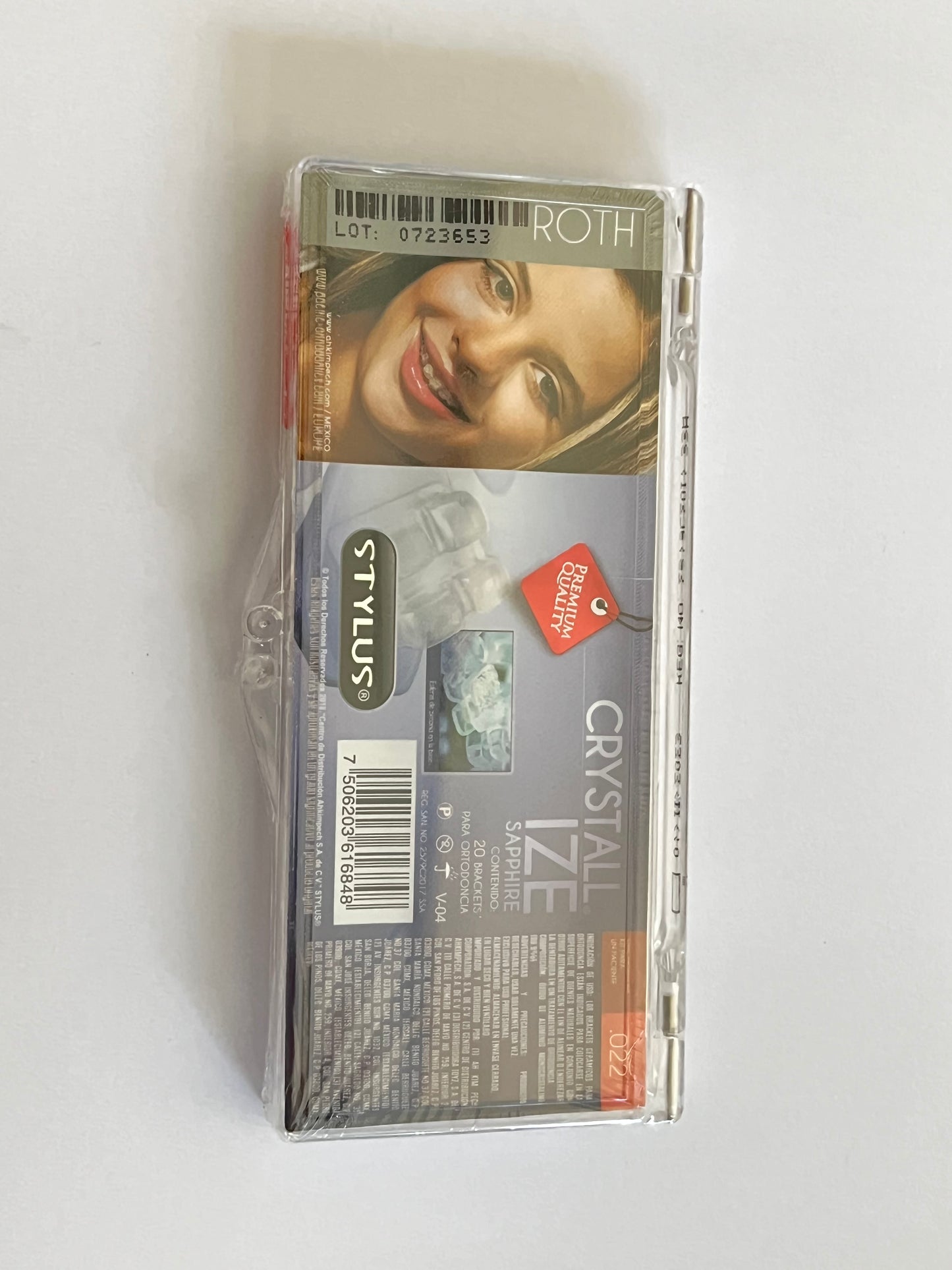 Brackets estéticos roth Crystall ize sapphire stylus .022