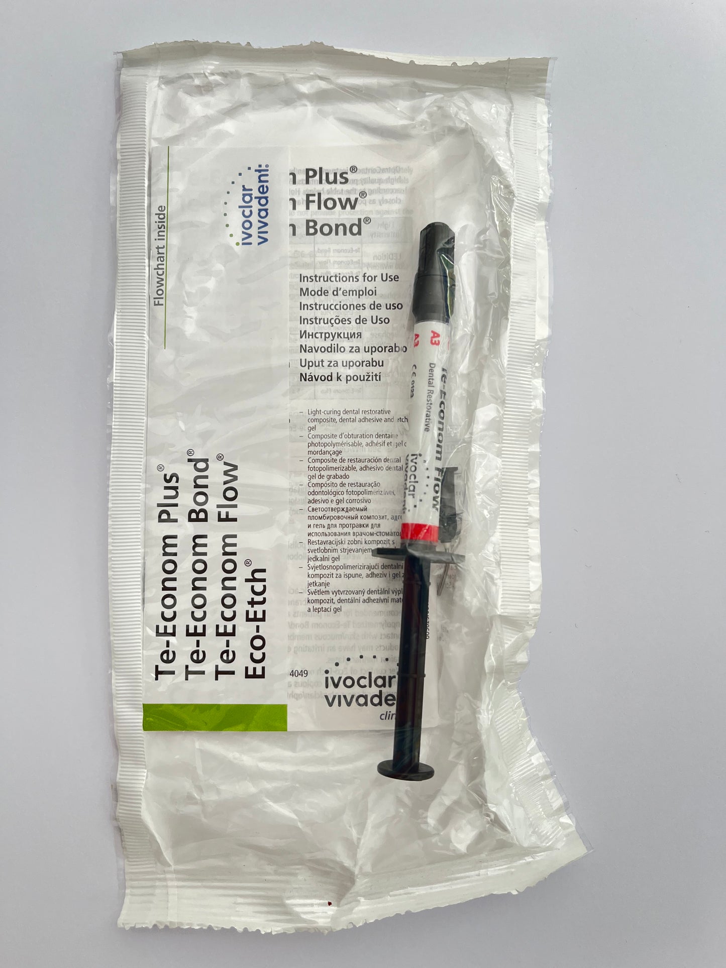 Jeringa resina te-econom flow 2g fluida color A3