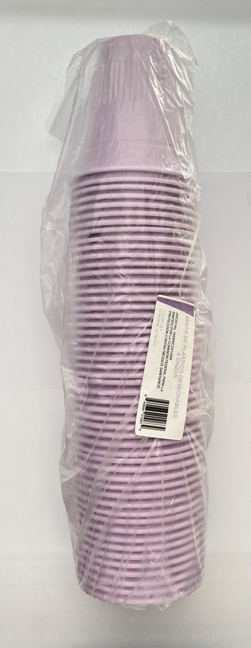 Vasos de plástico lila con 50 piezas 5 onzas