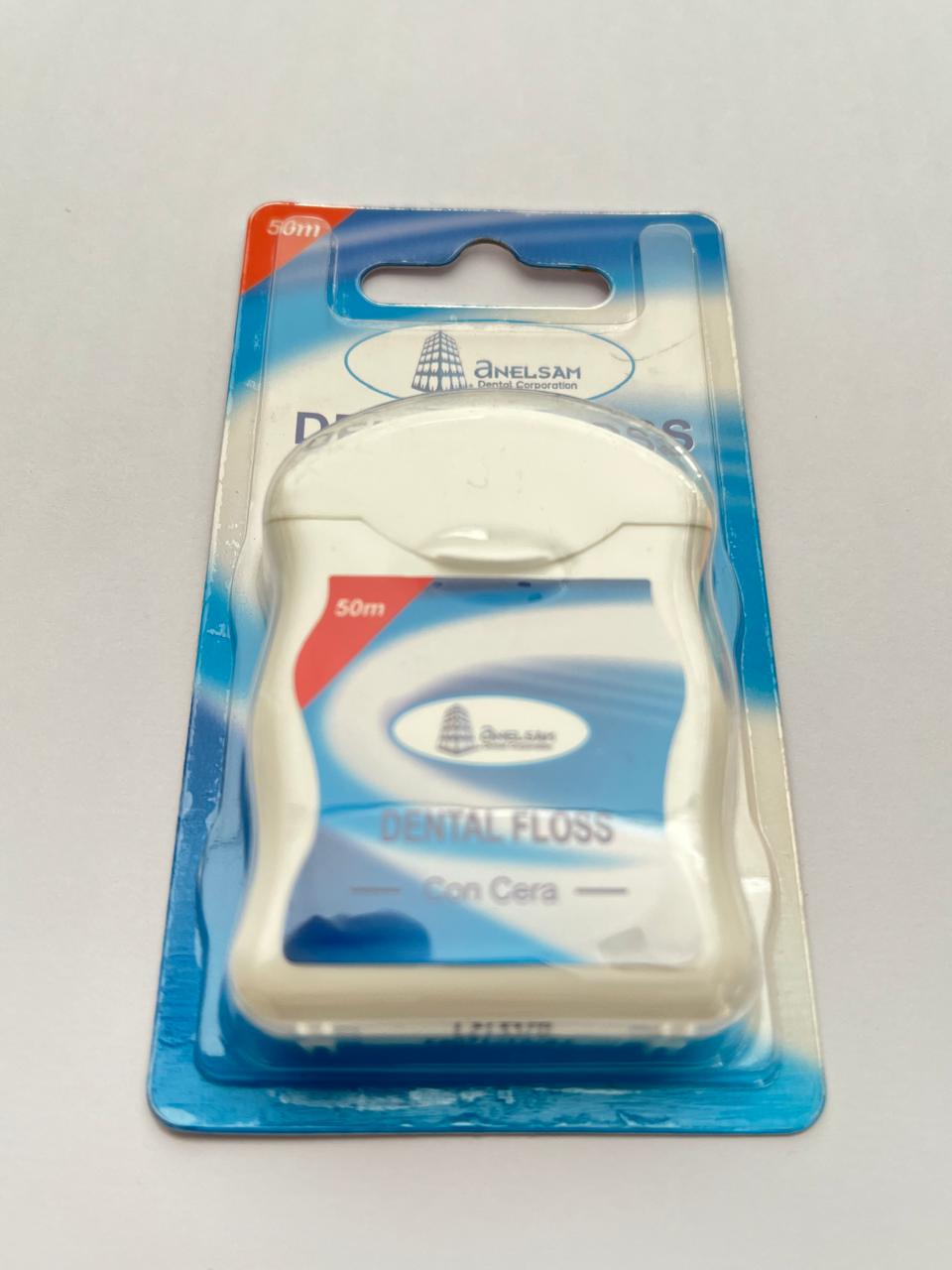 Hilo dental anelsam 50 metros con cera