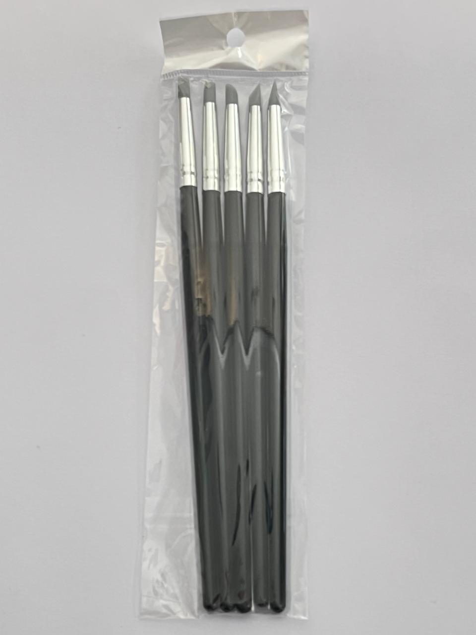 Pinceles para resina de punta de silicón grande paquete con 5 piezas marca Prime dent