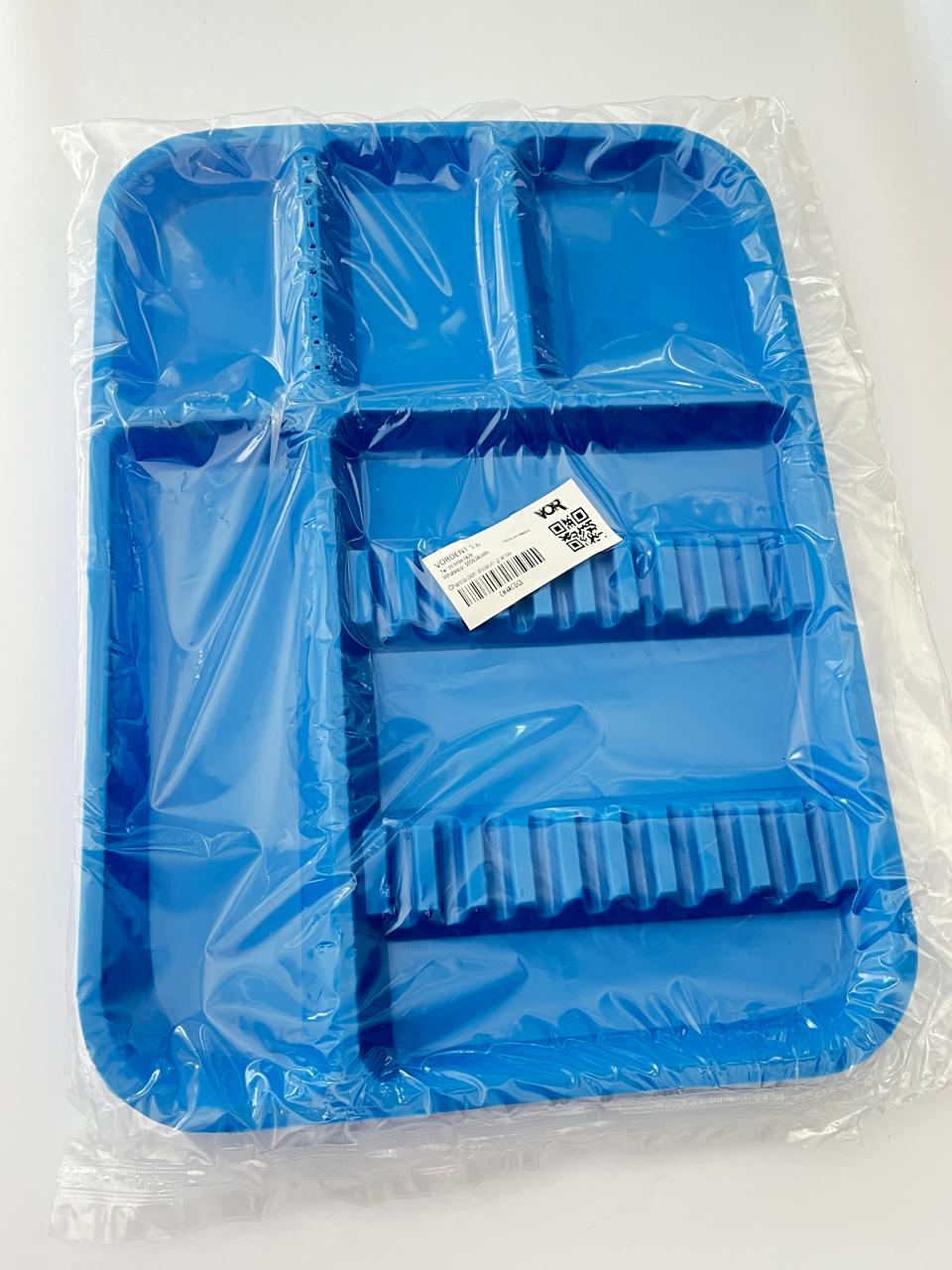 Charola división grande color azul fuerte marca Vor