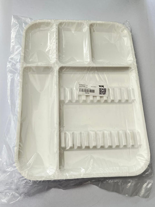 Charola división grande color blanco marca Vor