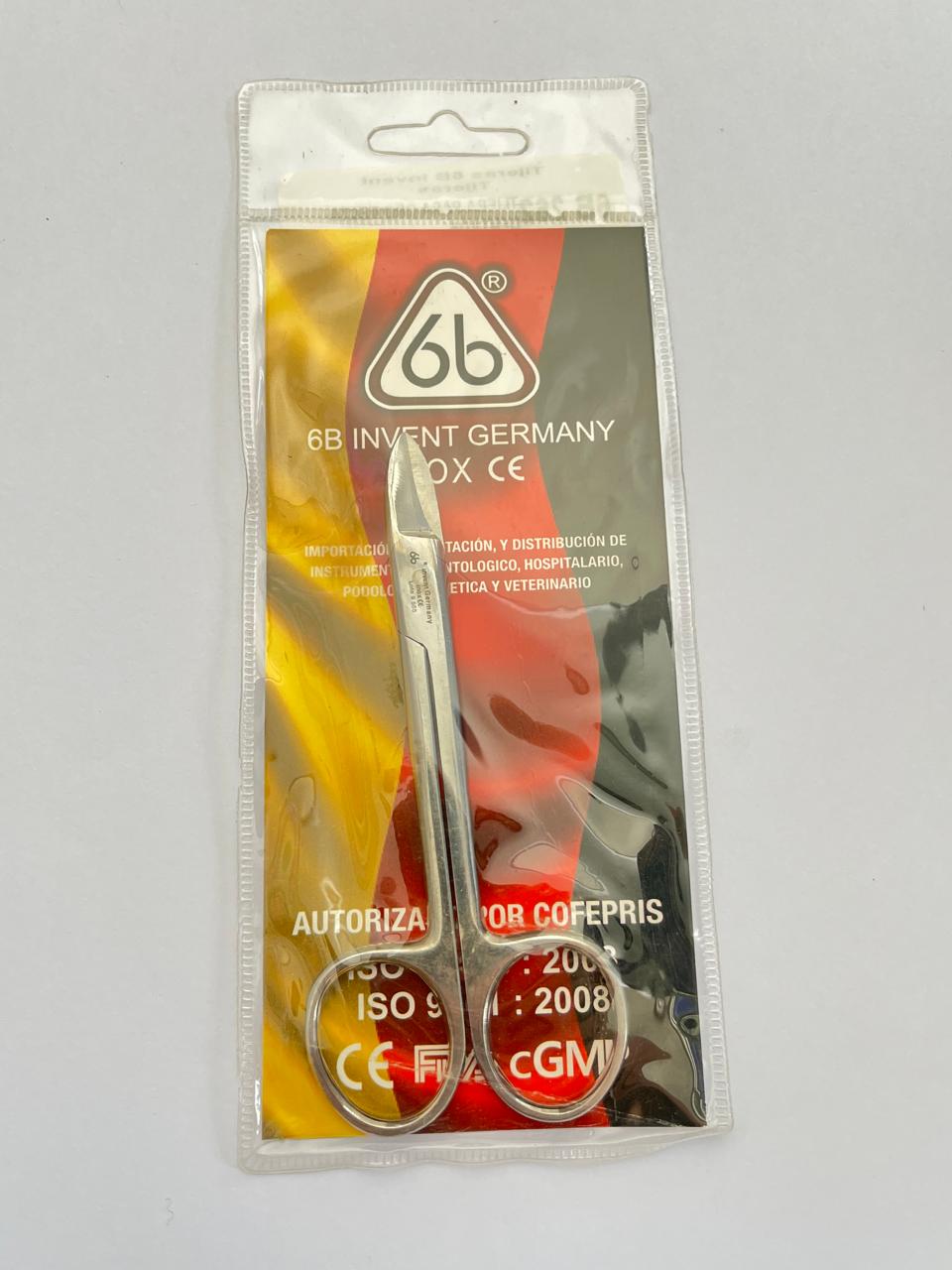 Tijera para oro recta con dientes 6B 262