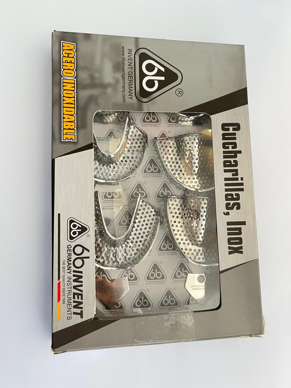 Juego de cucharillas perforada DENTADO con 6 piezas 6B 295 tipo Rim lock