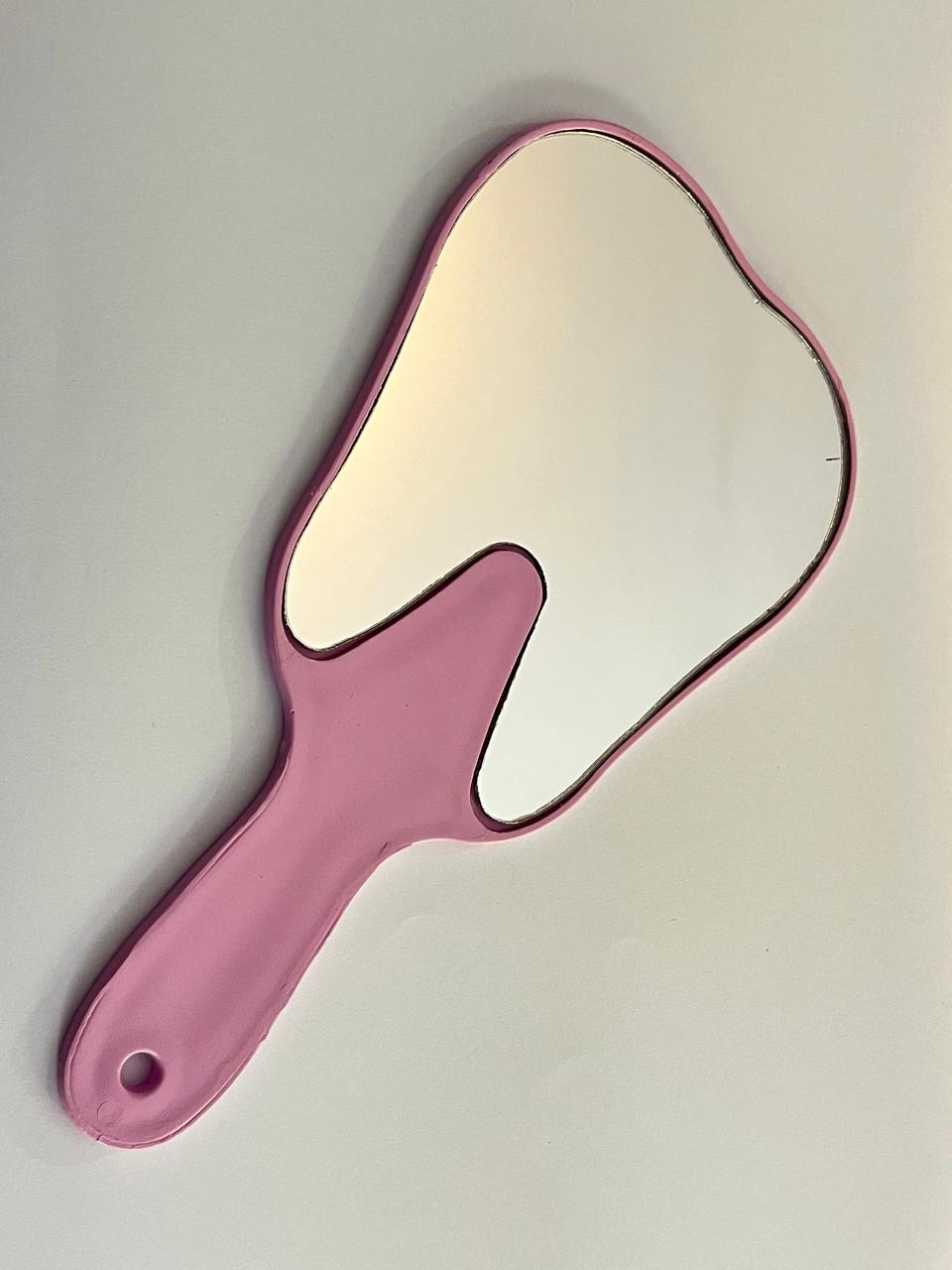 Espejo facial forma muela color rosa-lila-