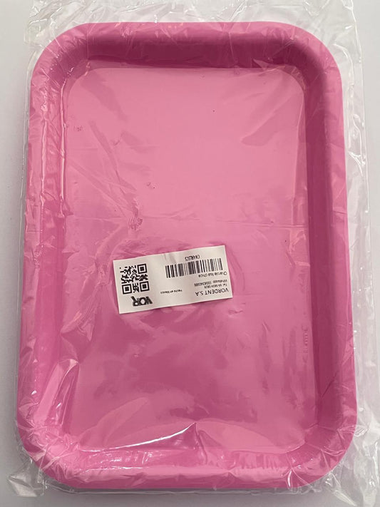 Charola lisa chica marca vor color rosa