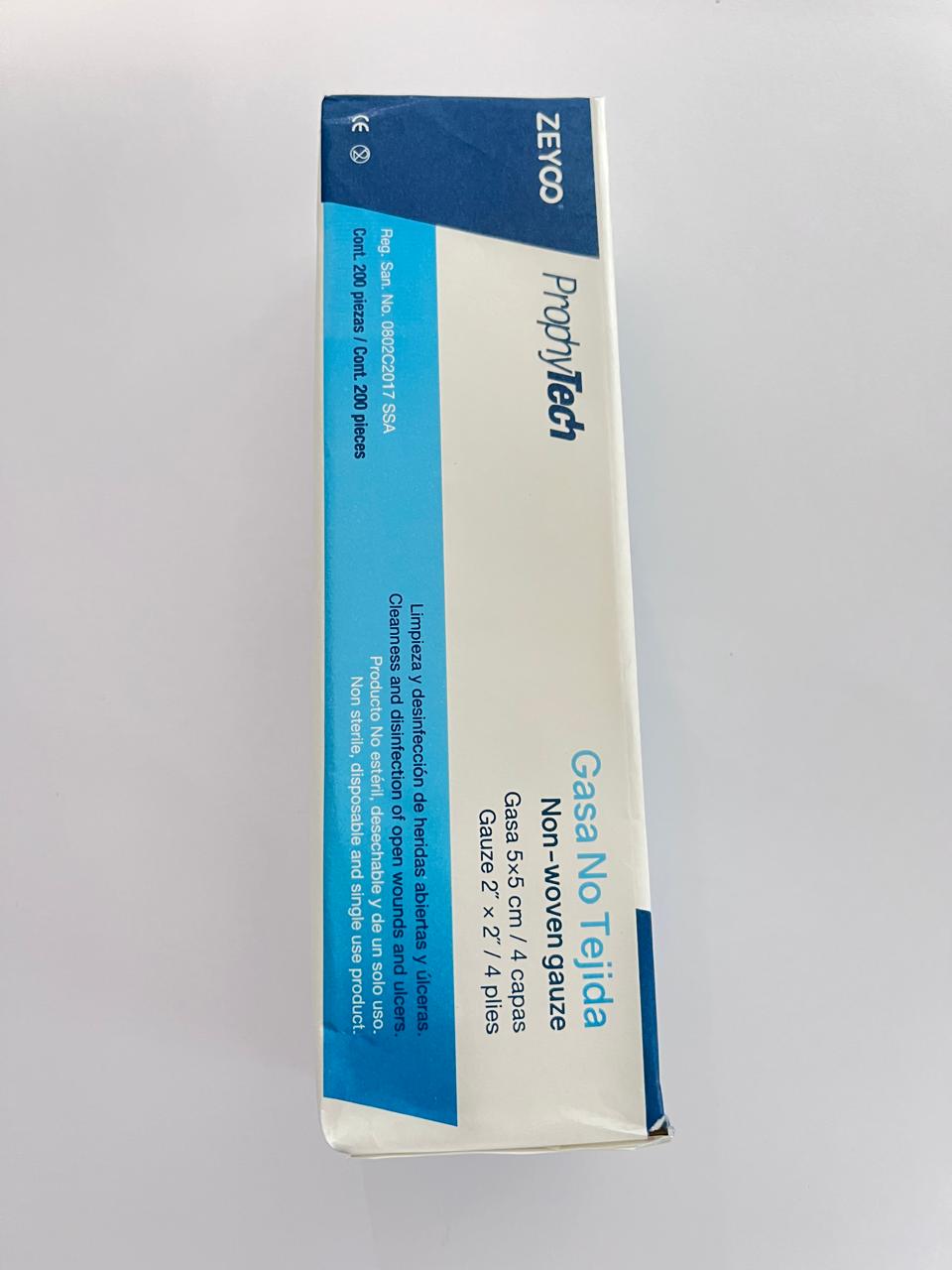 Gasas 2x2 prophy tech paquete con 200