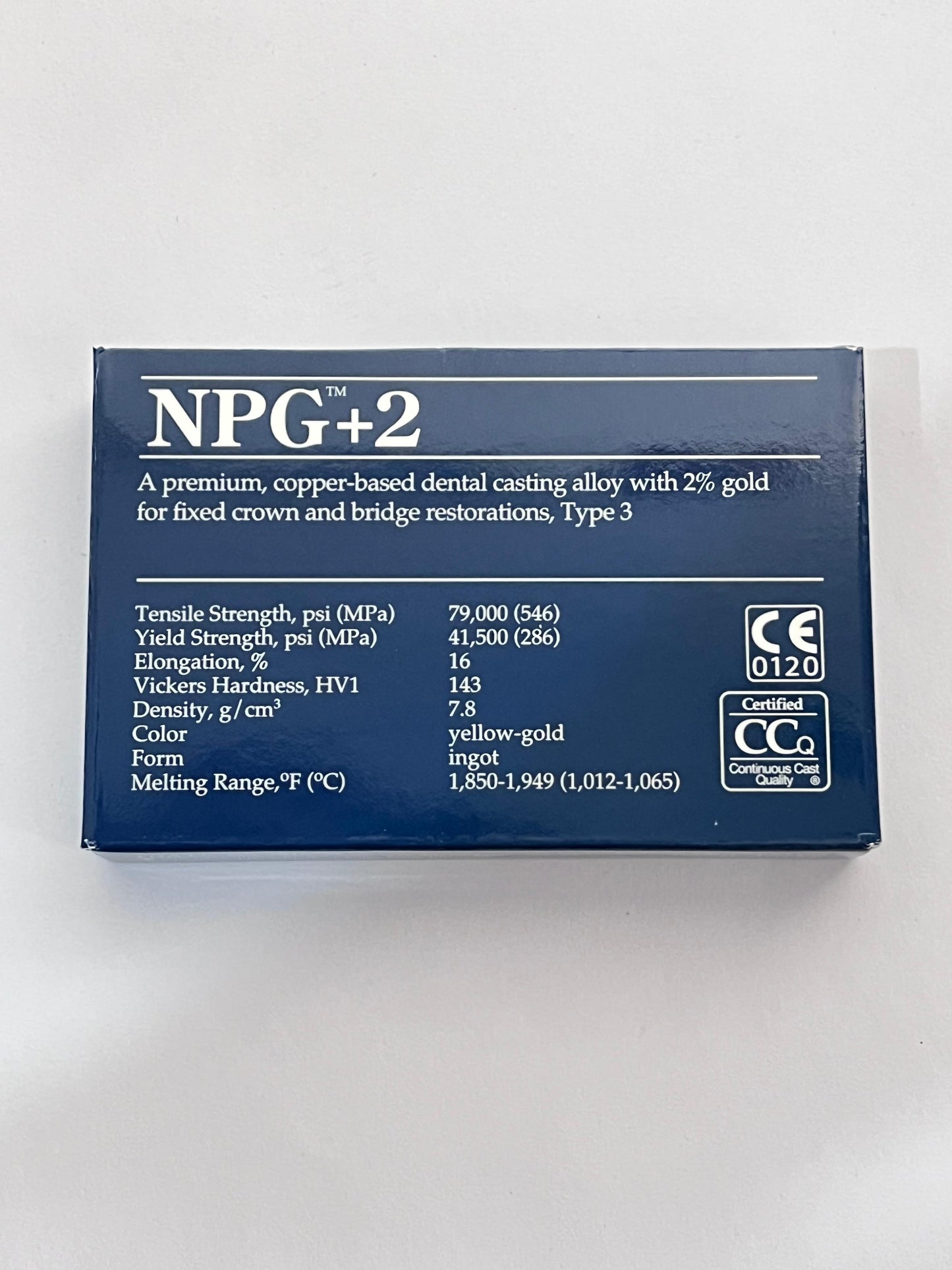 Caja Metal npg +2 con 11 lingotes tipo III 2% oro