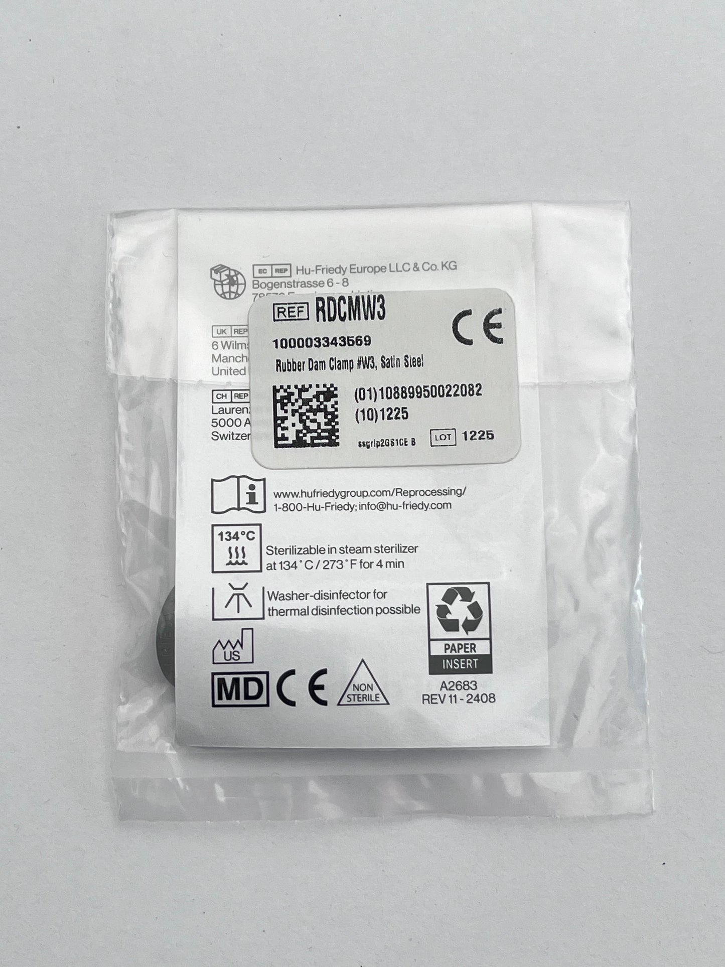 Grapa hu-friedy W3 para molares inferiores sin aletas GRDCMW3