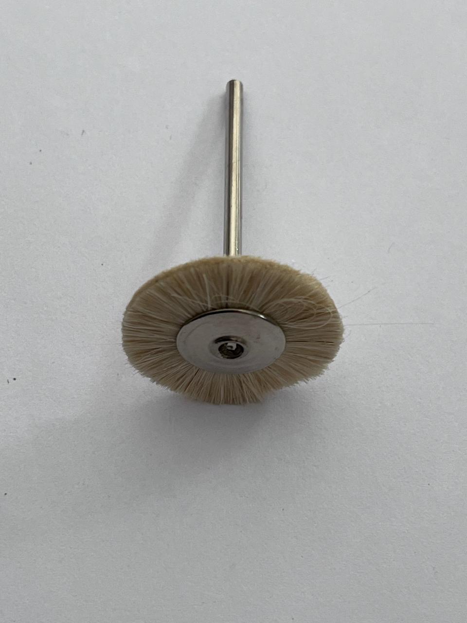 Cepillo pulidor de cerdas suaves de lana blanca por pieza Wences de 25.4mm con mandril