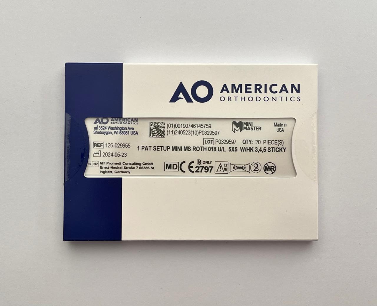 Brackets mini roth american orthodontics slot .018