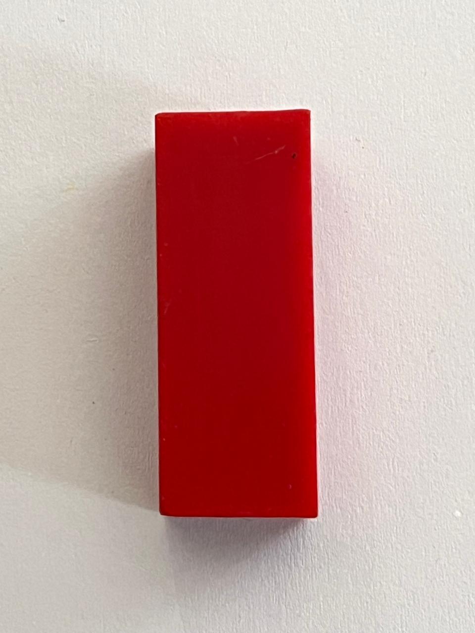 Cubo para tallado rojo suelto 15x15x38mm