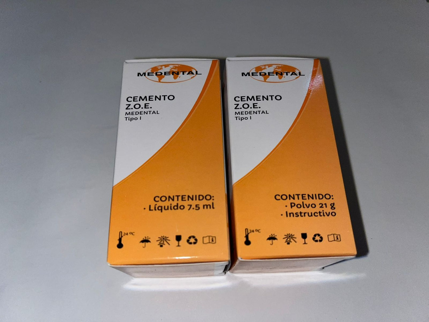 Cemento zoe tipo 1 sin endurecedor 21g 7.5ml Medental