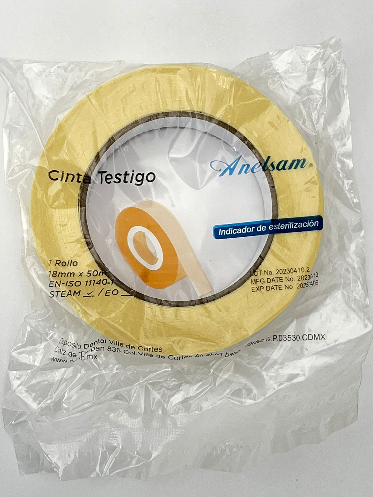 Cinta testigo anelsam 18 mm 50 metros
