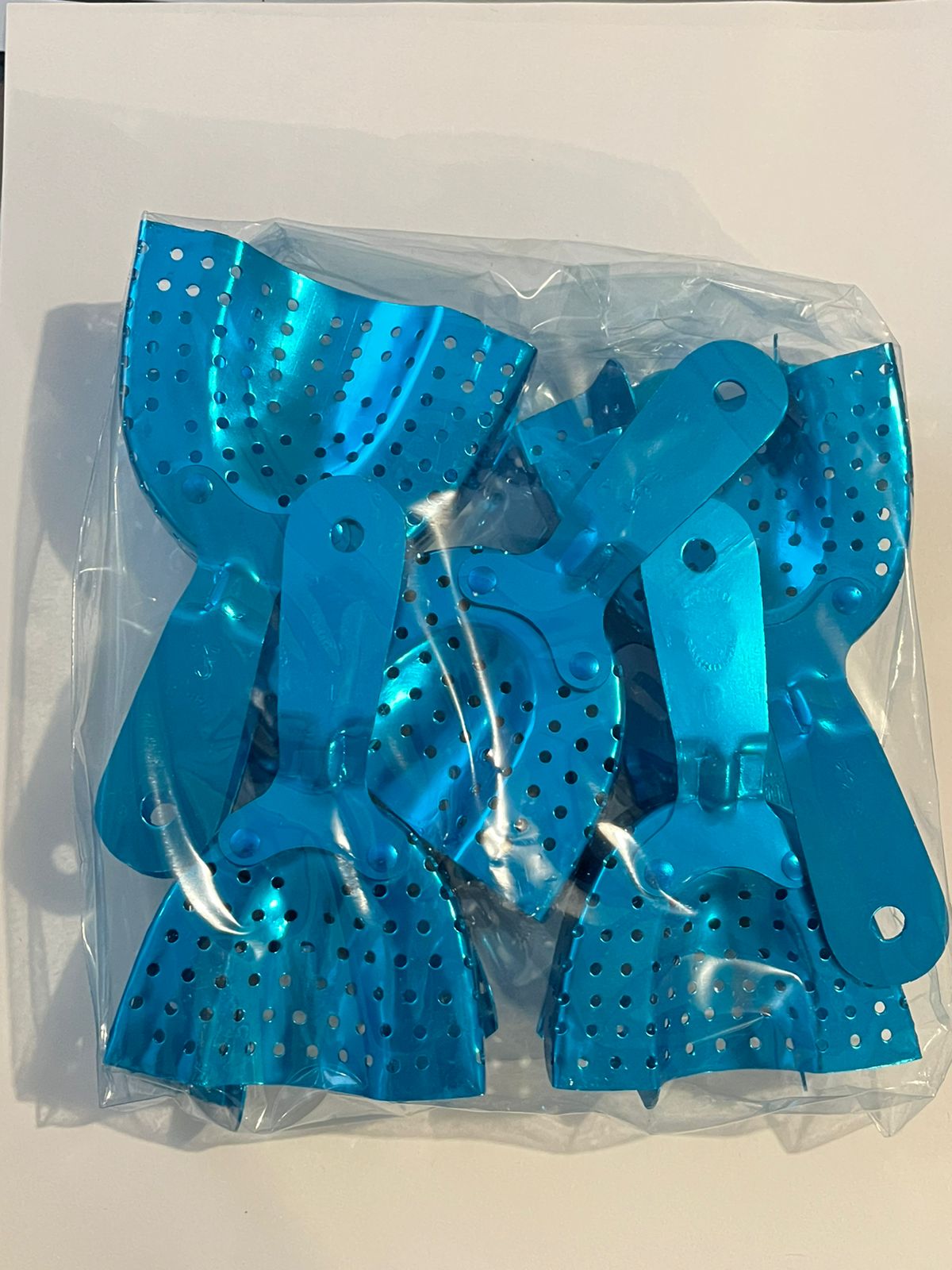 Juego de cucharillas dentados -perforadas-con 10 piezas de aluminio steel dental