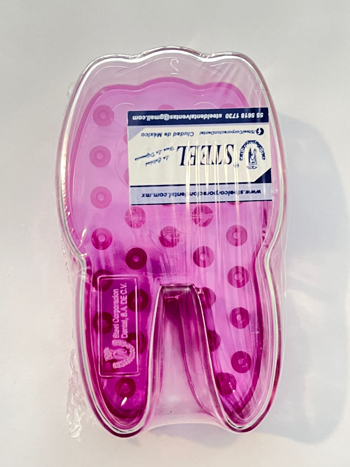 Fresero chico steel dental forma de muela con tapa