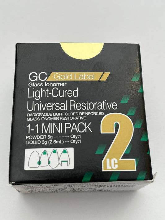 Ionómero de vidrio Fuji 2 lc gold label chico 5g 2.6ml color A2