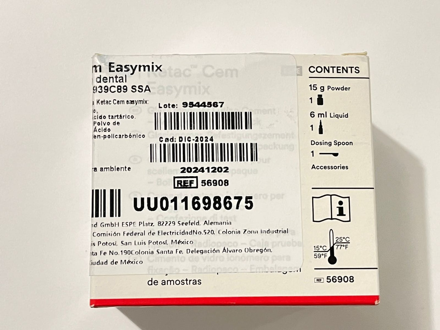 Ionomero de vidrio ketac cem easy mix cementado 3m