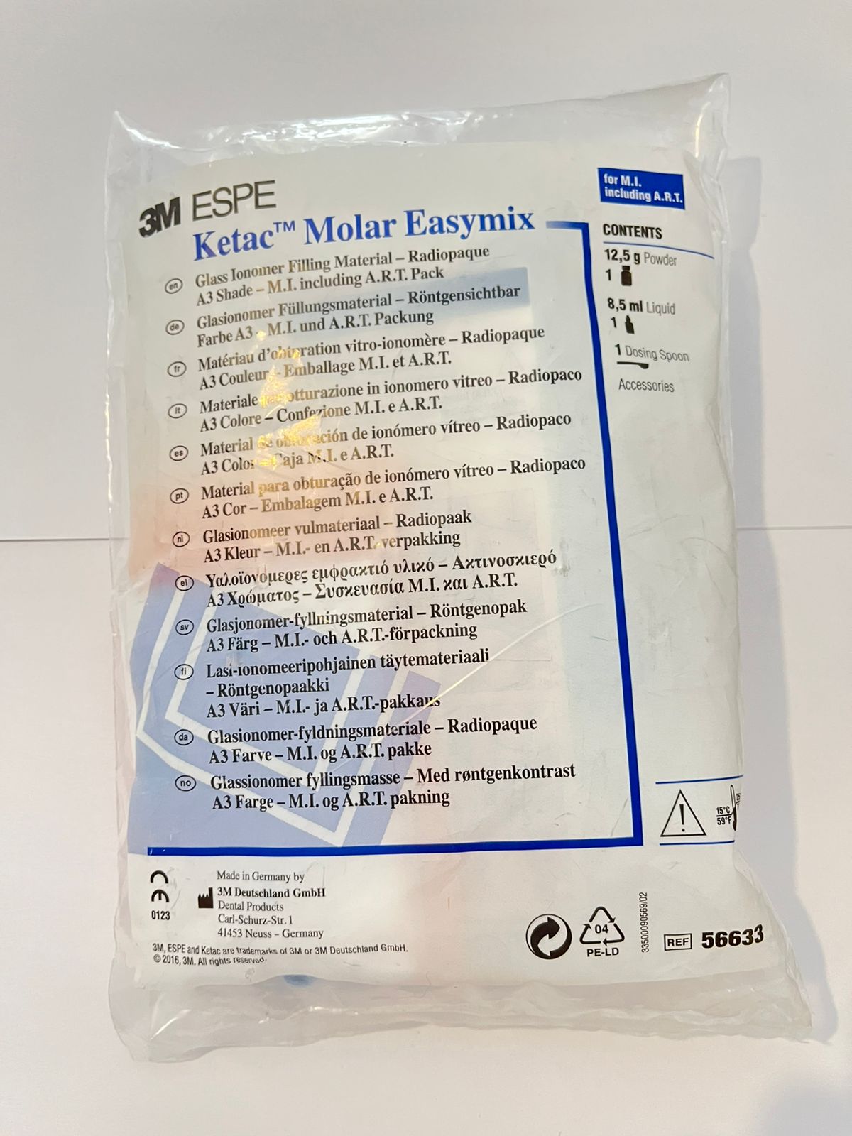 Juego de Ionómero de vidrio Ketac molar 12.5gr y 8.5ml