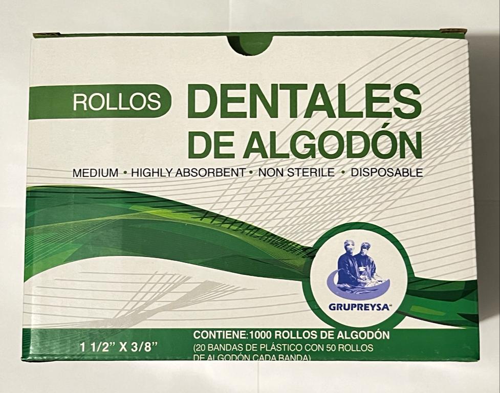 Caja rodillos de algodón con 20 paquetes Grupreysa