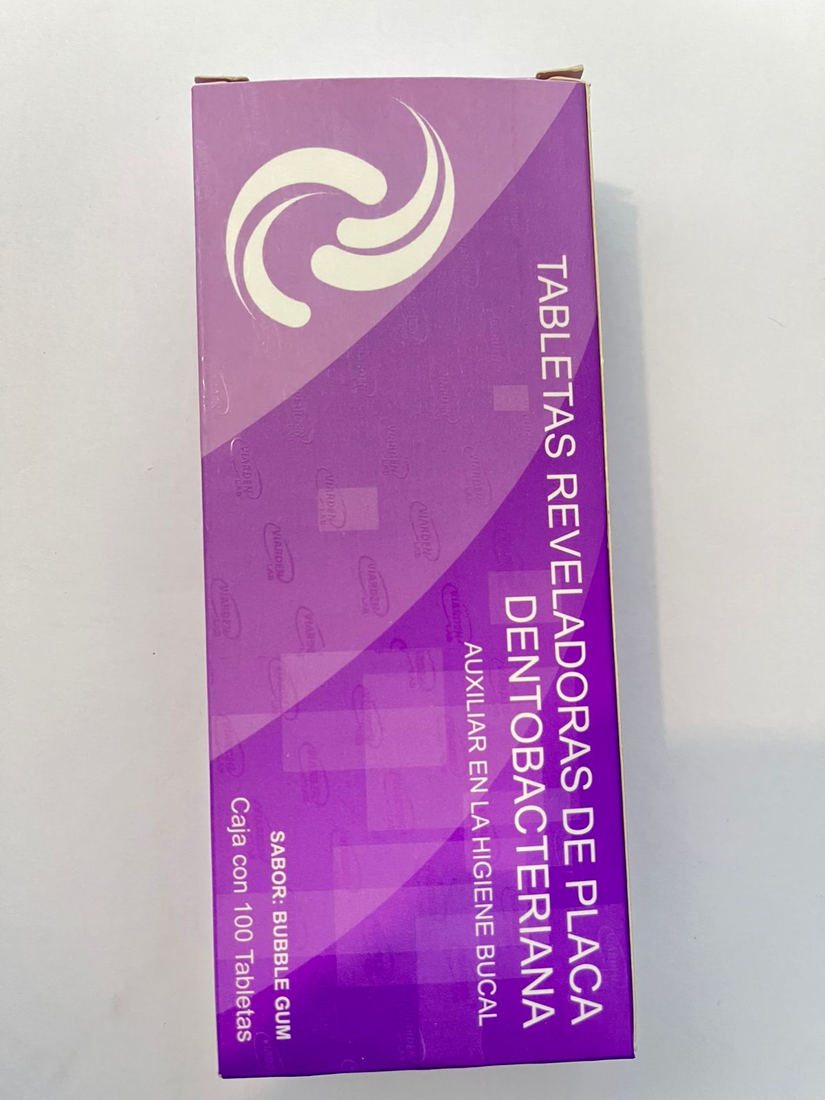 Tableta reveladoras de placa con 100