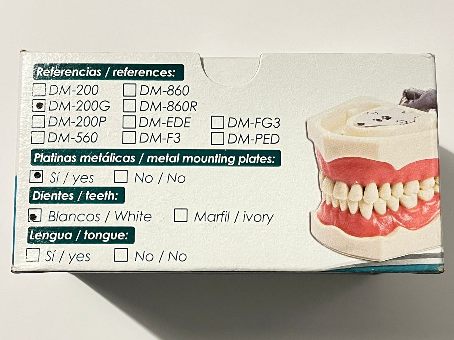 Tipodonto TIPO Nissin platinas metálicas DM-200G marca Dyma