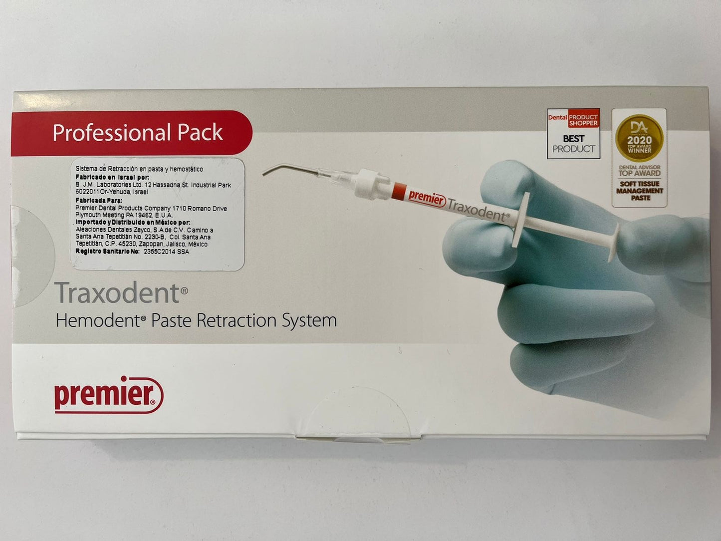 Traxodent Sistema de retracción gingival y hemostasia 2 jeringas .07gr cada jeringa