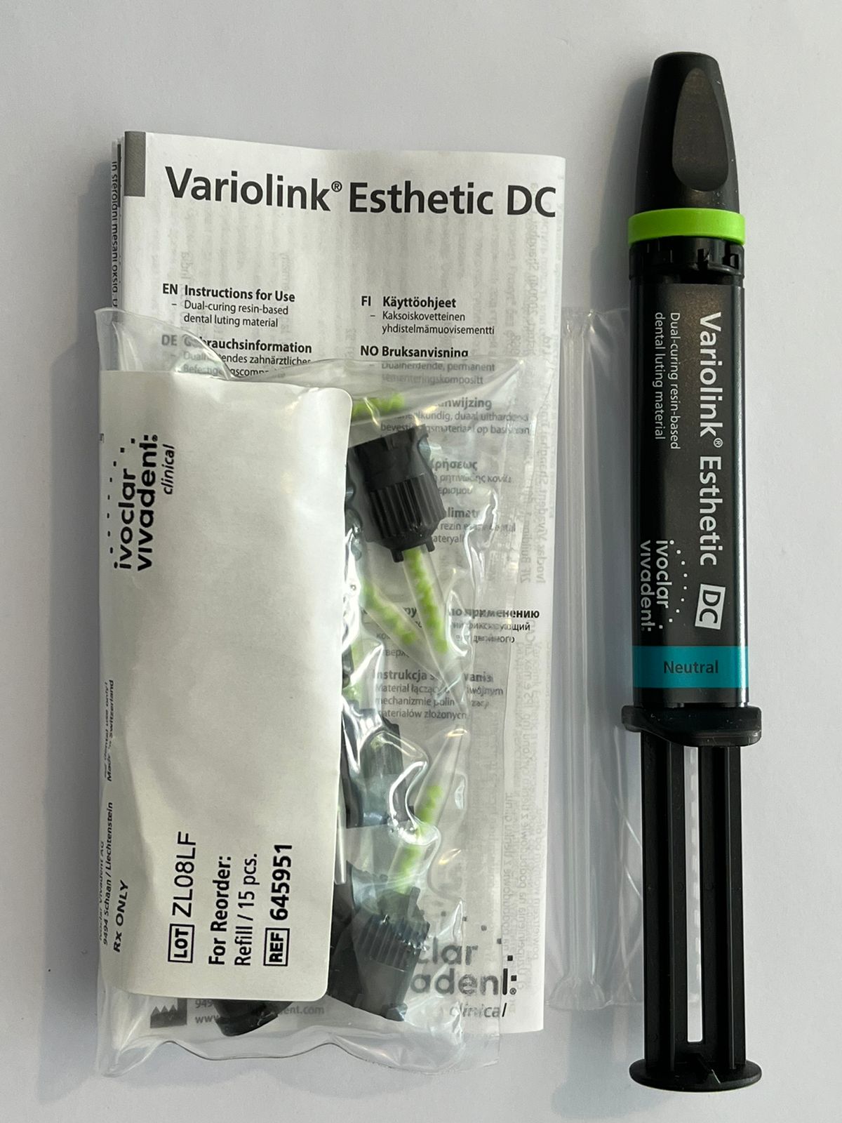 Variolink esthetic DC refill 5 gr neutral cemento resinoso de polimerización dual