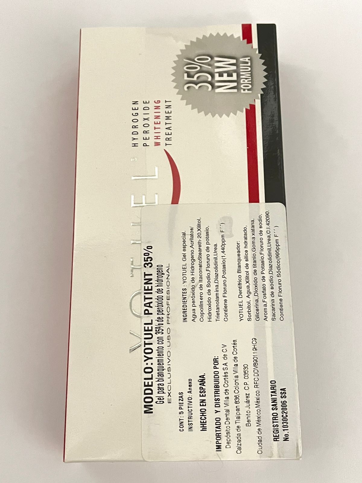 Blanqueamiento dental YOTUEL para consultorio.