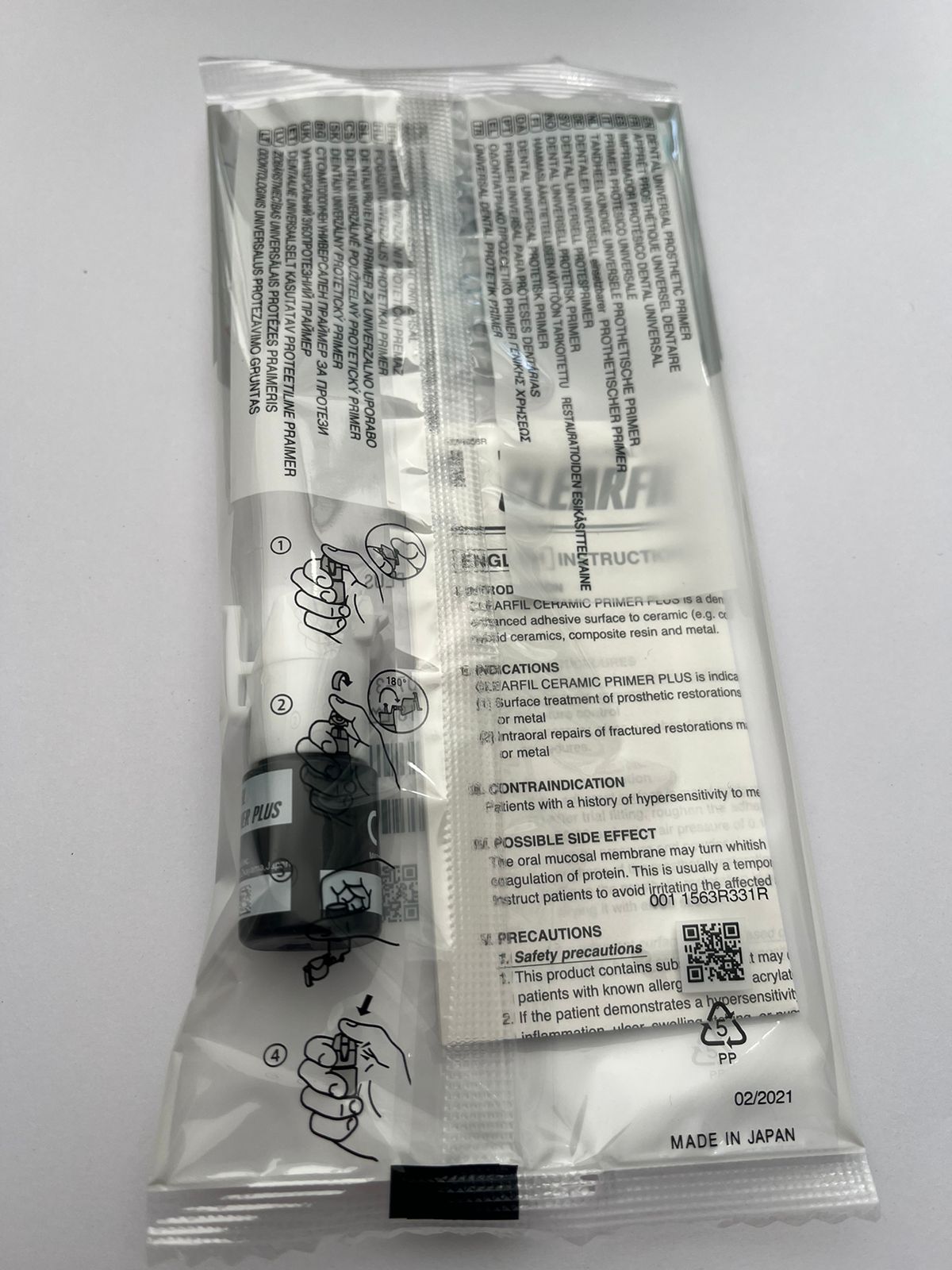Adhesivo clearfil ceramic prime plus kuraray Noritake trial 1ml contiene MDP y monómero de silano