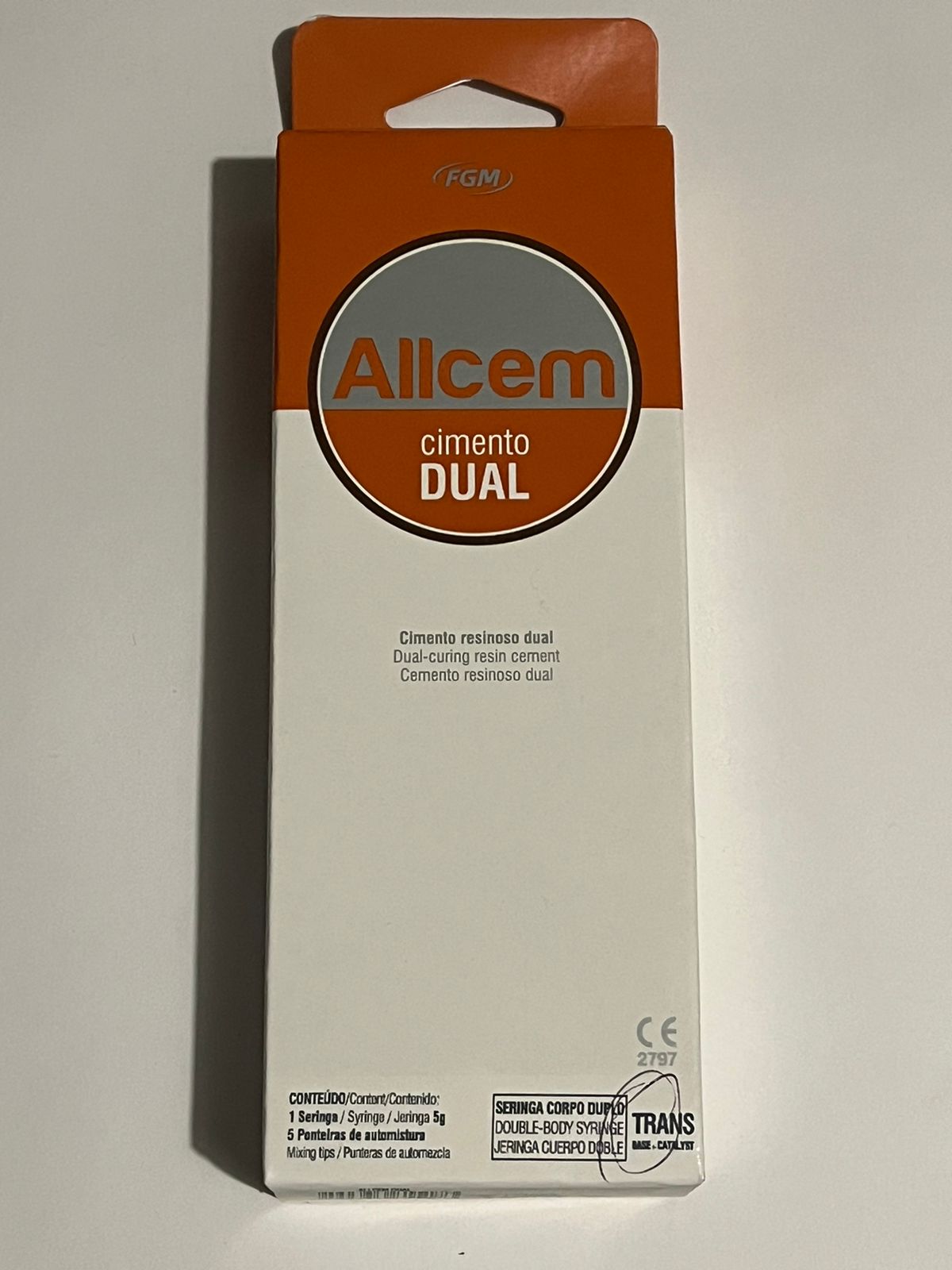 Cemento resinoso dual Allcem 5 gr FGM transparente
