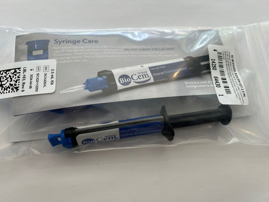 BioCem cemento bioactivo universal para coronas de acero inoxidable y zirconia.cad. 09-2024