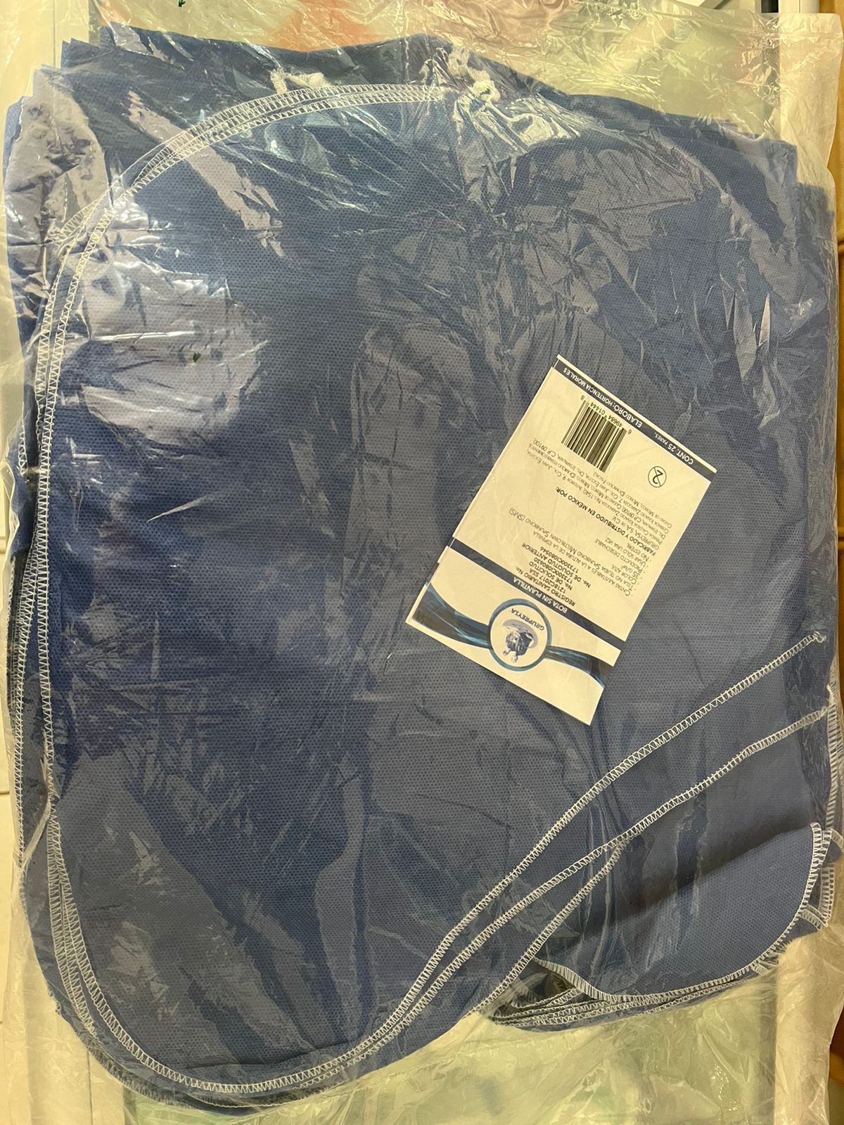 Bota sin plantilla sms azul con 25 pares grupreysa