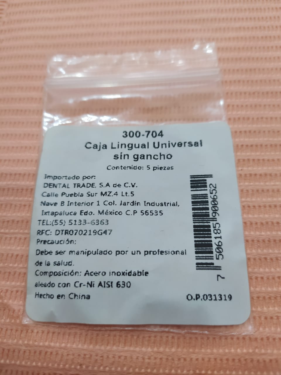 Caja lingual universal sin gancho 300-704 Borgatta