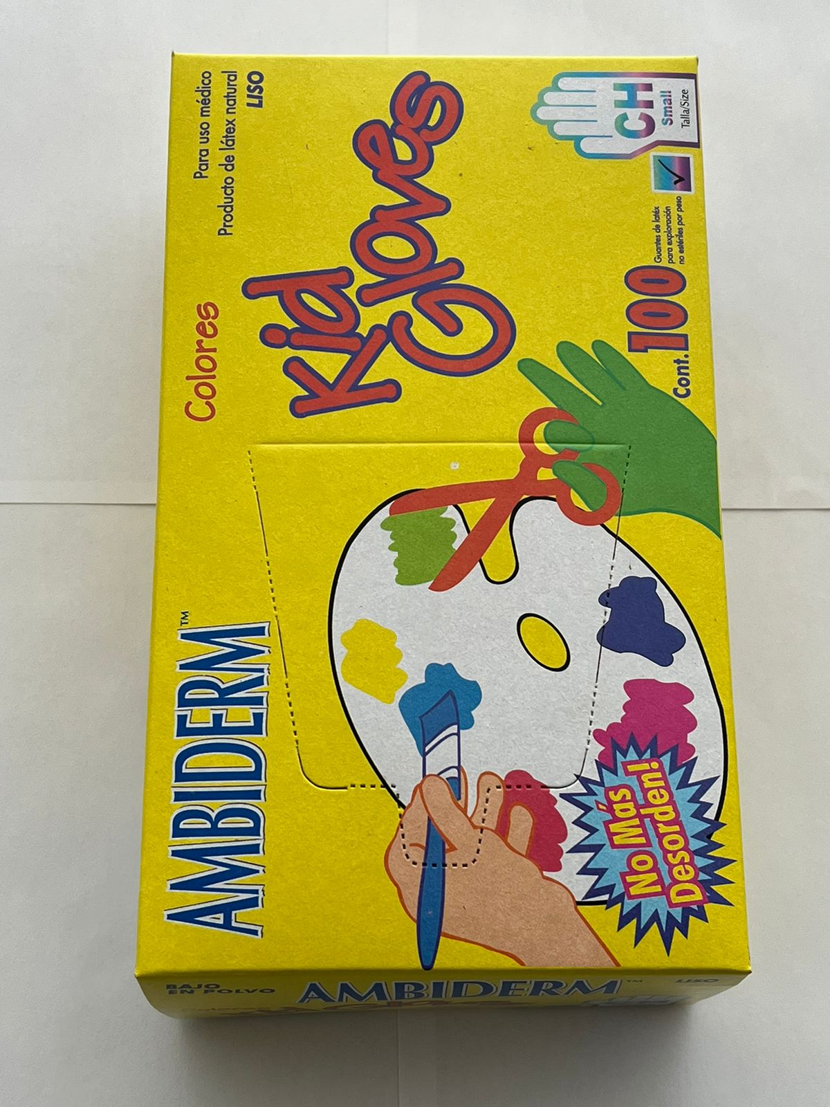 Guante kid gloves tamaño chico con 100 piezas