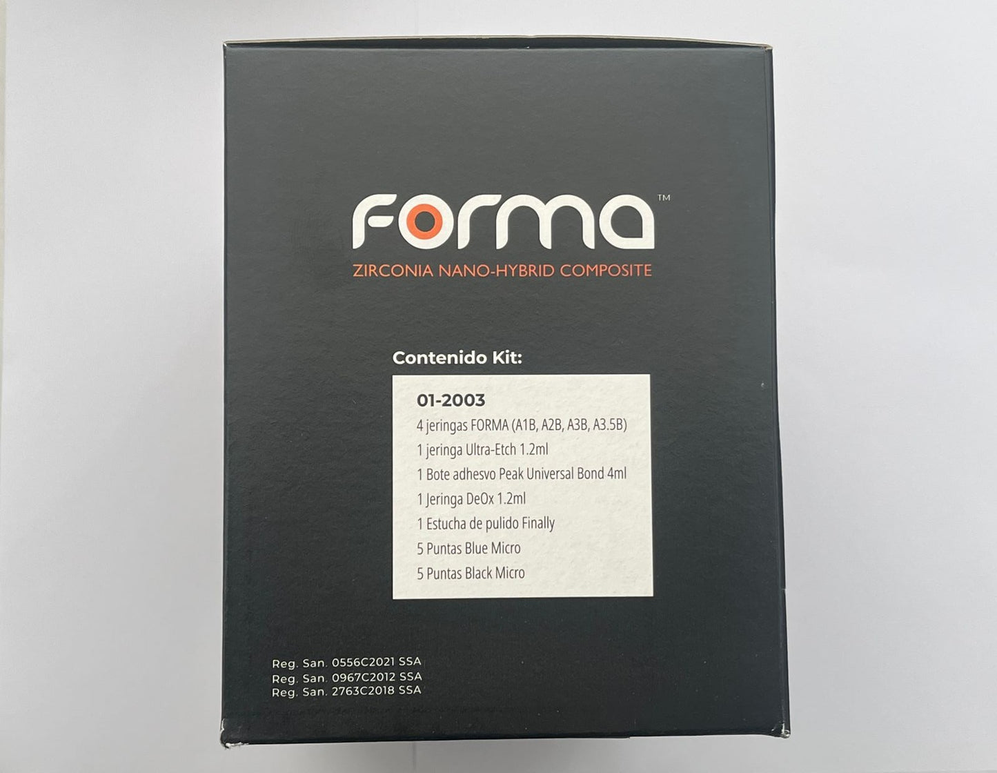 Kit resina 4 jeringas, adhesivo y ácido forma composite & finally polishing
