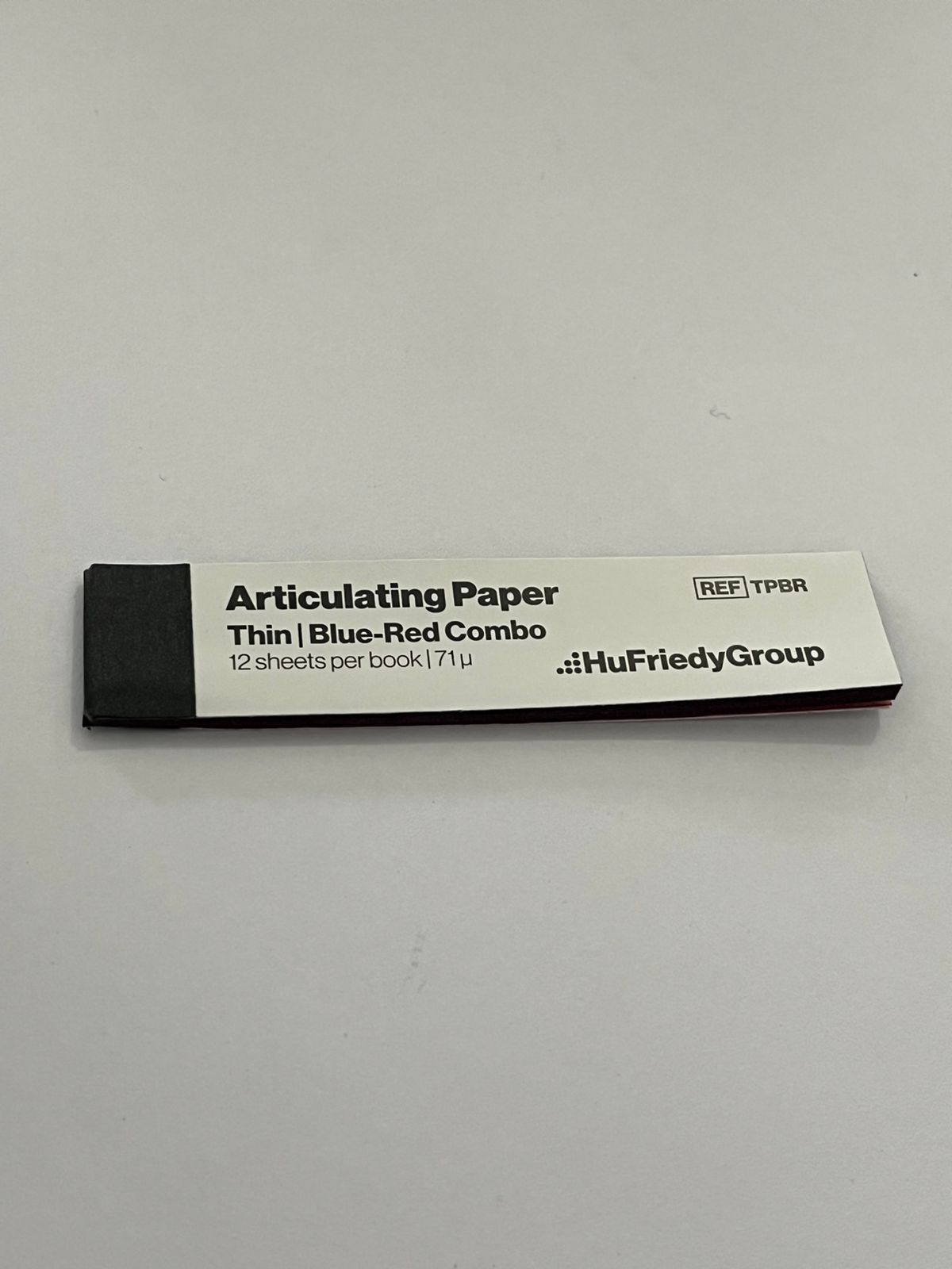 Papel de articular Hu-friedy con 12 hojas 71μ rojo-azul