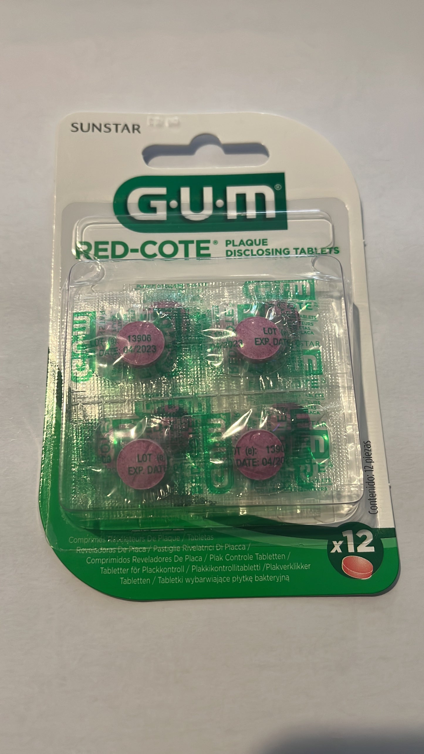 Red cote tabletas reveladoras GUM