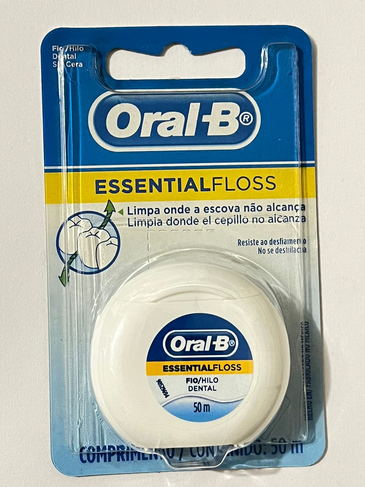 Hilo dental essential floss 50 metros sin cera